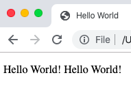 Updated Hello World web page