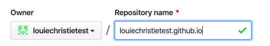 Entering repository name